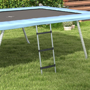 Galvanised Steel Trampoline Ladder 2 or 3 Steps Outdoor Accessory for 6ft to 16ft Trampolines by SPORTNOW AOSOM