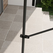 Dark Grey 2.5 x 1.2m Freestanding Retractable Awning UV Resistant Sun Shade For Patio