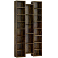 Tall Wooden 21 Cube Bookcase With Open Storage Shelves For Home Office Brown AOSOM