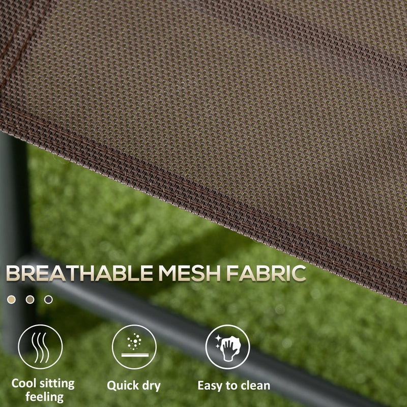 Folding Garden Furniture Set With Glass Top Table For Outdoor Relaxing