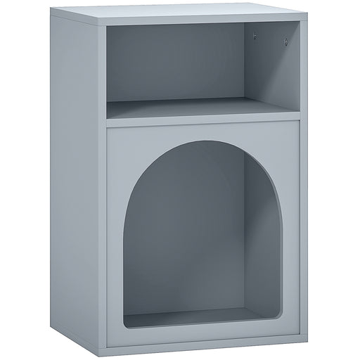 Bedside Table with Two Open Shelves for Storage and Display Ideal for Bedroom, Grey