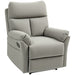Grey Manual Reclining Chair with 140 Degree Adjustment and Footrest by HOMCOM