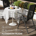 Set of 2 Folding Aluminium Camping Chairs with Breathable Mesh Back and Armrests by Outsunny