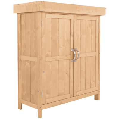 Small Garden Storage Cupboard - Double Doors - 74x43x88 cm Outsunny