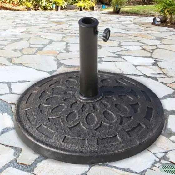 Outdoor Umbrella Stand, 14kg Bronze Resin Outsunny