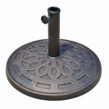 Outdoor Umbrella Stand, 14kg Bronze Resin Outsunny