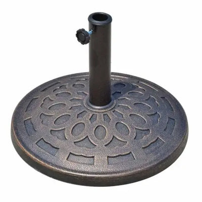 Outdoor Umbrella Stand, 14kg Bronze Resin Outsunny