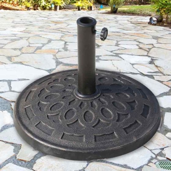 Outdoor Umbrella Stand, 14kg Bronze Resin