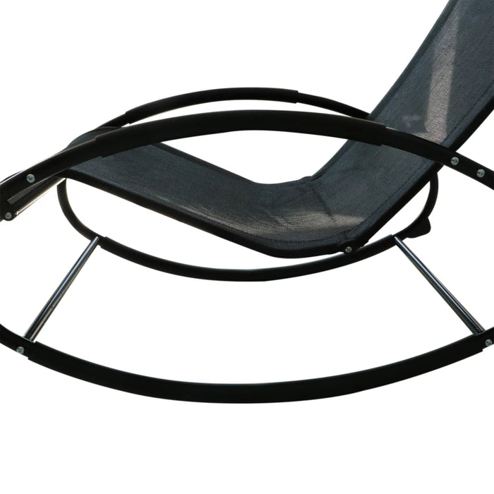 Outdoor Zero Gravity Rocking Chair Black