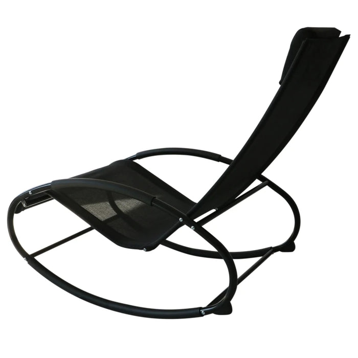 Outdoor Zero Gravity Rocking Chair Black