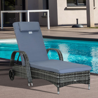 Outdoor sun loungers and reclining garden loungers