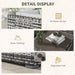 Image of an Outsunny Outdoor Rattan Sofa With Coffee Table, Footstools, Side Tables, Mixed Grey