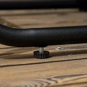 Image of an Outsunny 10 Seat Outdoor Dining Set, Space-Saving Design, Black