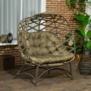 Image of a 2 Seat Egg Chair With Legs, Khaki