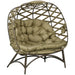 Image of a 2 Seat Egg Chair With Legs, Khaki