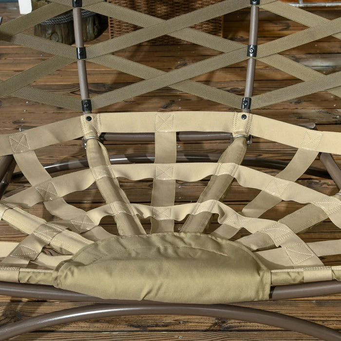 Image of a 2 Seat Egg Chair With Legs, Khaki