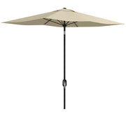 Image of a Beige rectangular garden patio parasol umbrella 2 x 3m