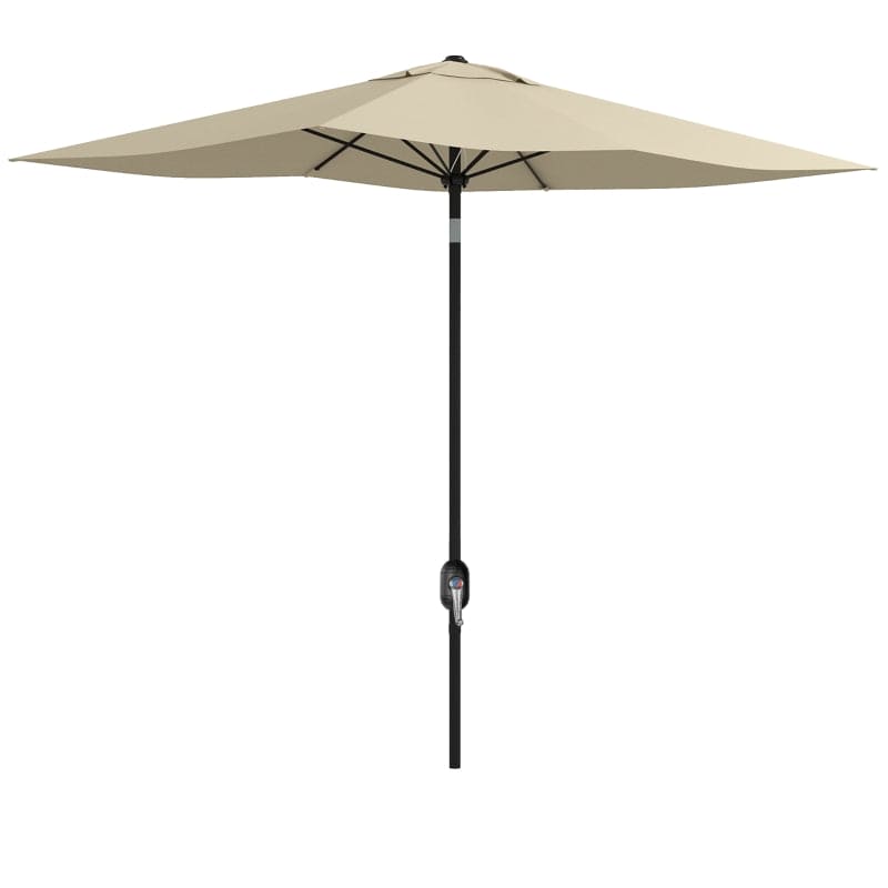 Image of a Beige rectangular garden patio parasol umbrella 2 x 3m