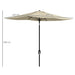 Image of a Beige 2x3m Rectangular Garden Parasol Umbrella