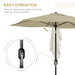 Image of a Beige 2x3m Rectangular Garden Parasol Umbrella