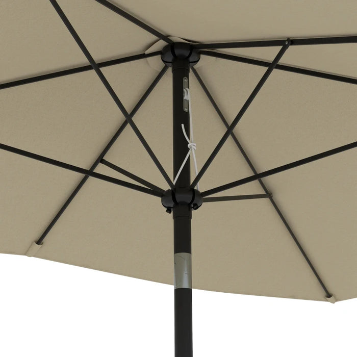 Image of a Beige 2x3m Rectangular Garden Parasol Umbrella