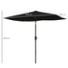 Image of a Black 2x3m Rectangular Garden Parasol Umbrella