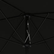 Image of a Black 2x3m Rectangular Garden Parasol Umbrella