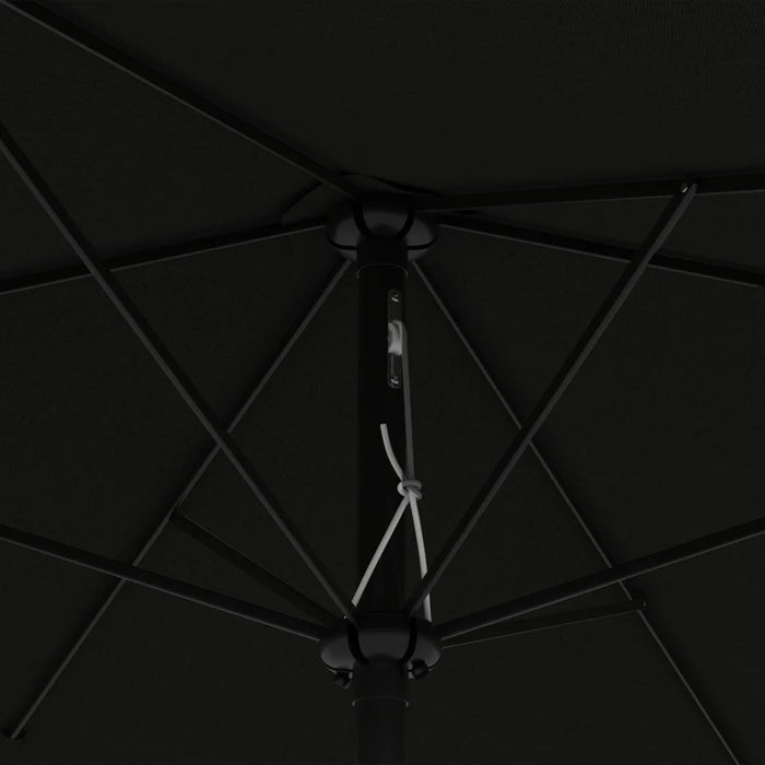 Image of a Black 2x3m Rectangular Garden Parasol Umbrella