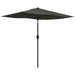 Image of a dark grey rectangular garden patio parasol umbrella 2 x 3m