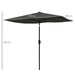 Image of a Dark Grey 2x3m Rectangular Garden Parasol Umbrella