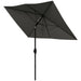 Image of a Dark Grey 2x3m Rectangular Garden Parasol Umbrella