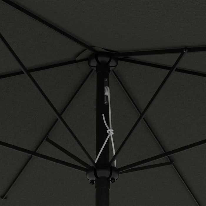 Image of a Dark Grey 2x3m Rectangular Garden Parasol Umbrella