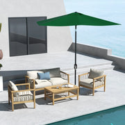 Image of a dark green rectangular garden patio parasol umbrella 2 x 3m