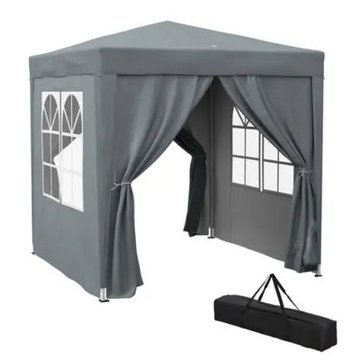 Small Pop Up Gazebo With Sides, 2m x 2m Outsunny