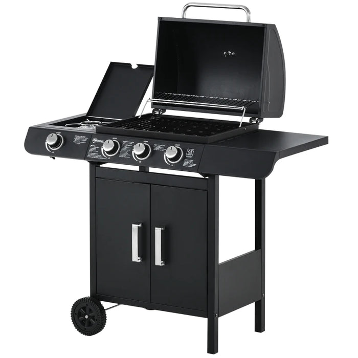 Image of a 3 Burner Gas BBQ With Side Burner