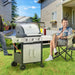 Image of a 3 Burner Gas Barbecue Grill With Side Burner