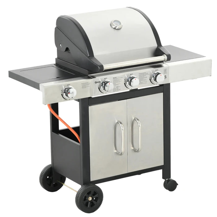 Image of a 3 Burner Gas Barbecue Grill With Side Burner