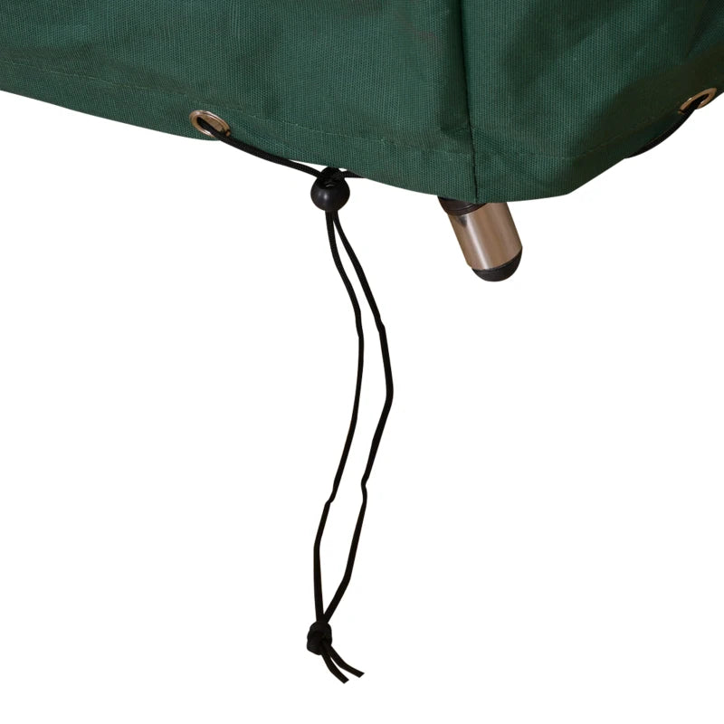 Image of a 3 Piece Patio Bistro Set with 2 brown rattan armchairs with blue cushions and a coffee table with a tempered glass tabletop