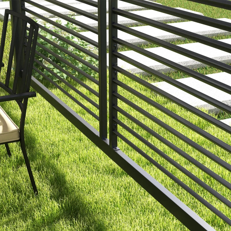 Image of a 3x2.8m Garden Pergola With Retractable Fabric Roof, Grey