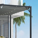 Image of a 3x2.8m Garden Pergola With Retractable Fabric Roof, Grey