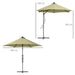 Image of a Beige Banana Parasol With Lights