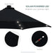 Image of a Black Banana Parasol With Lights