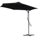 Image of a Black Banana Parasol With Lights