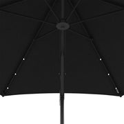 Image of a Black Banana Parasol With Lights