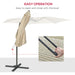 Image of a Cream Cantilever Outdoor Patio Umbrella