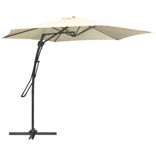 Image of a Cream Cantilever Outdoor Patio Umbrella