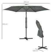 Image of a grey Cantilever Garden Umbrella