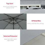 Image of a grey Cantilever Garden Umbrella