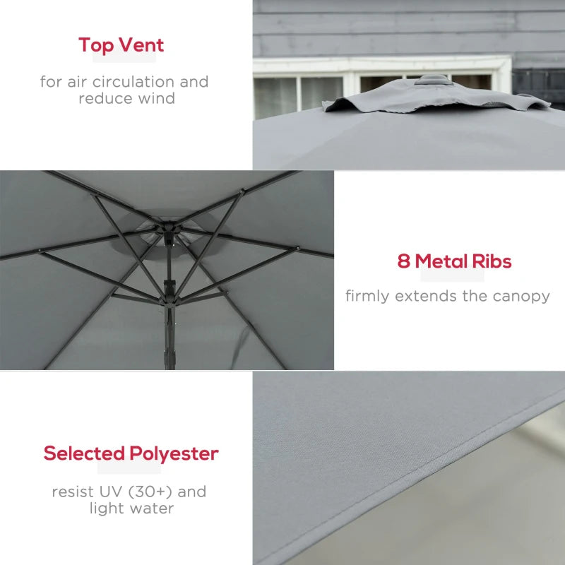 Image of a grey Cantilever Garden Umbrella