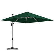 Image of a 3m Dark Green Large Premium Square Cantilever Parasol